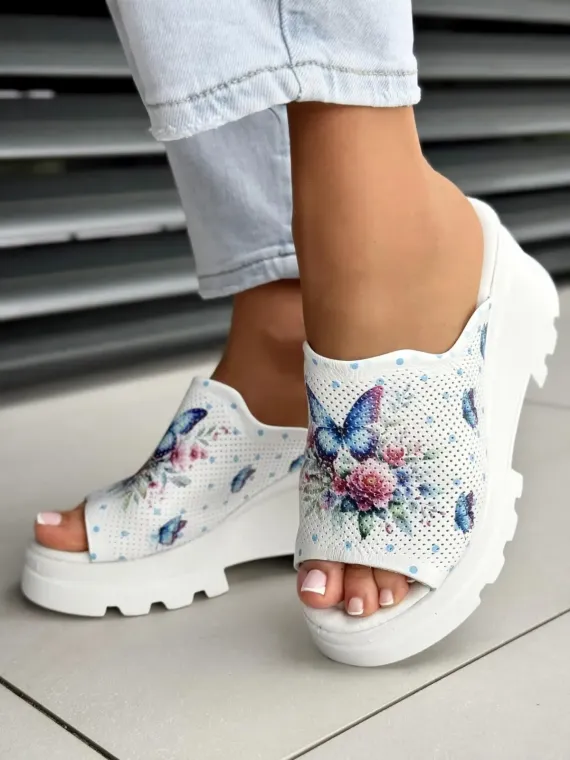 Klapki damskie ze skóry naturalnej