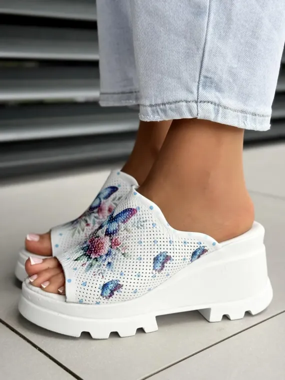 Klapki damskie ze skóry naturalnej