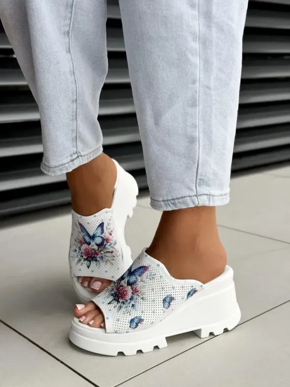 Klapki damskie ze skóry naturalnej