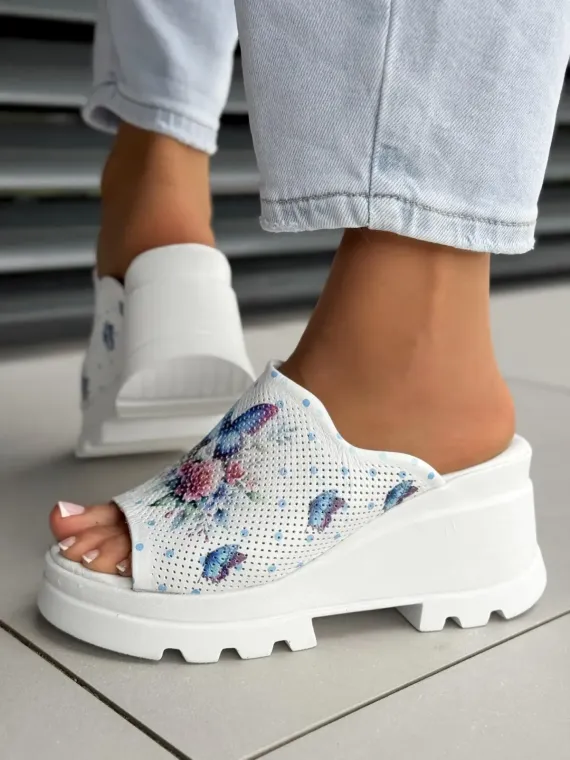 Klapki damskie ze skóry naturalnej