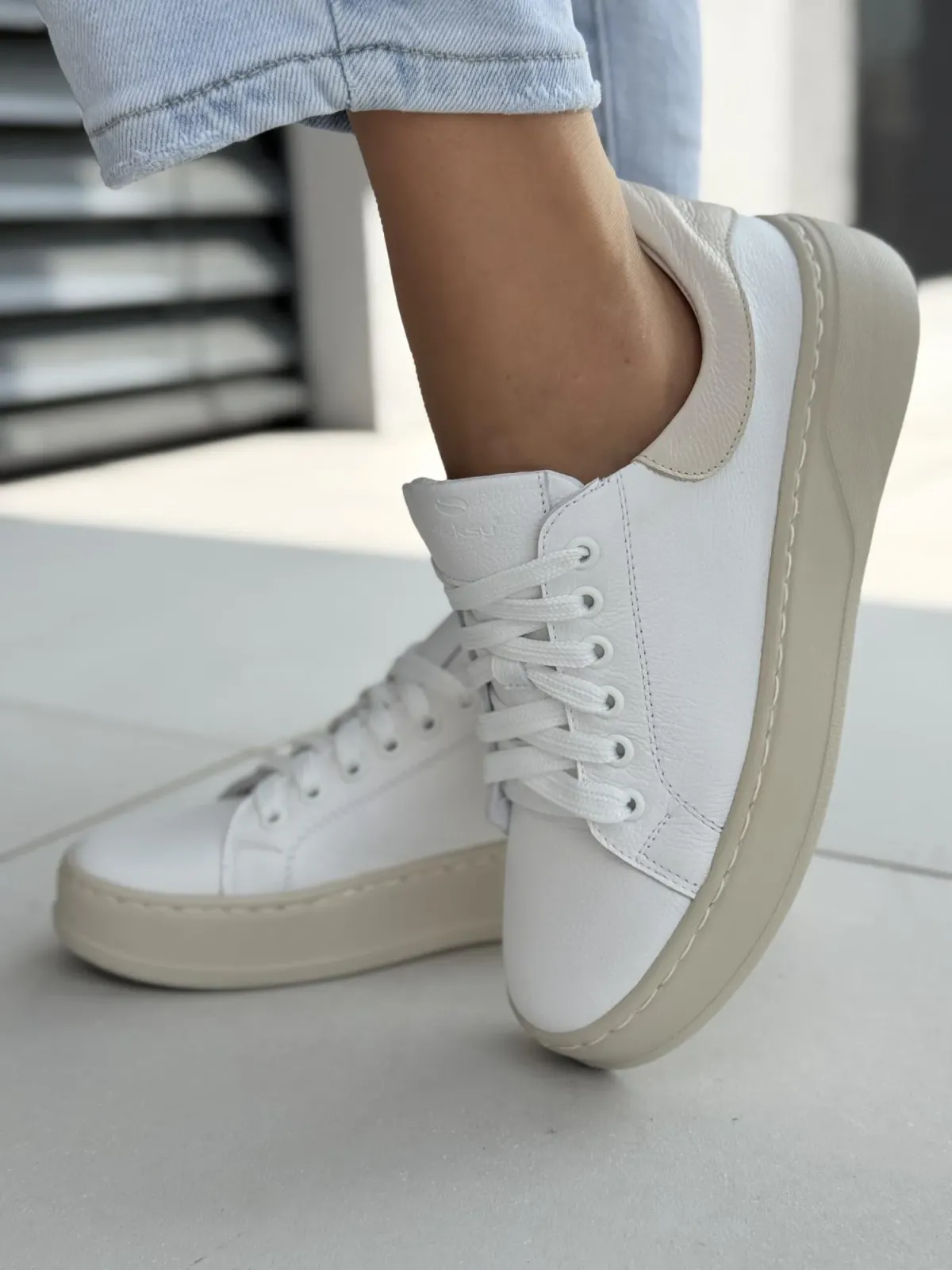 Sneakersy damskie OLEKSY ze skóry naturalnej Polskiej produkcji