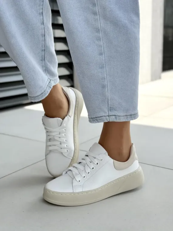 Sneakersy damskie OLEKSY ze skóry naturalnej Polskiej produkcji