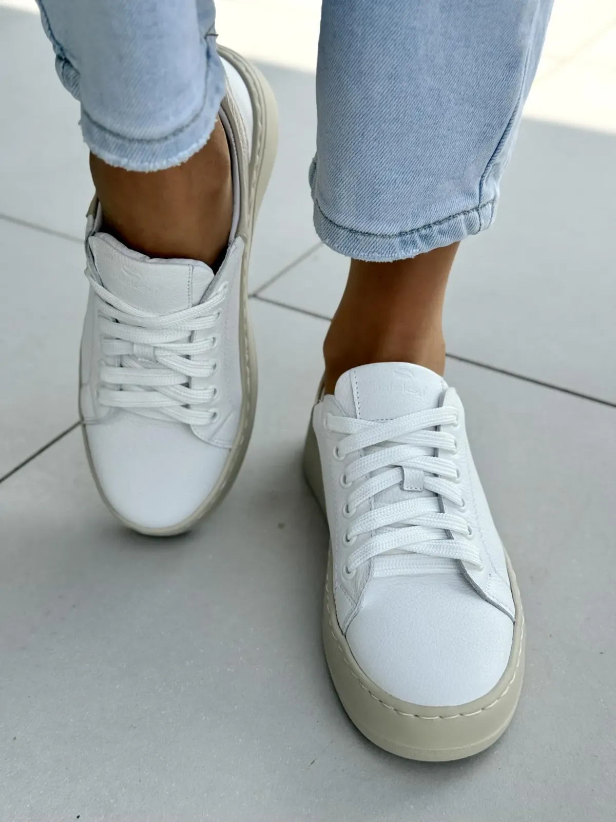 Sneakersy damskie OLEKSY ze skóry naturalnej Polskiej produkcji