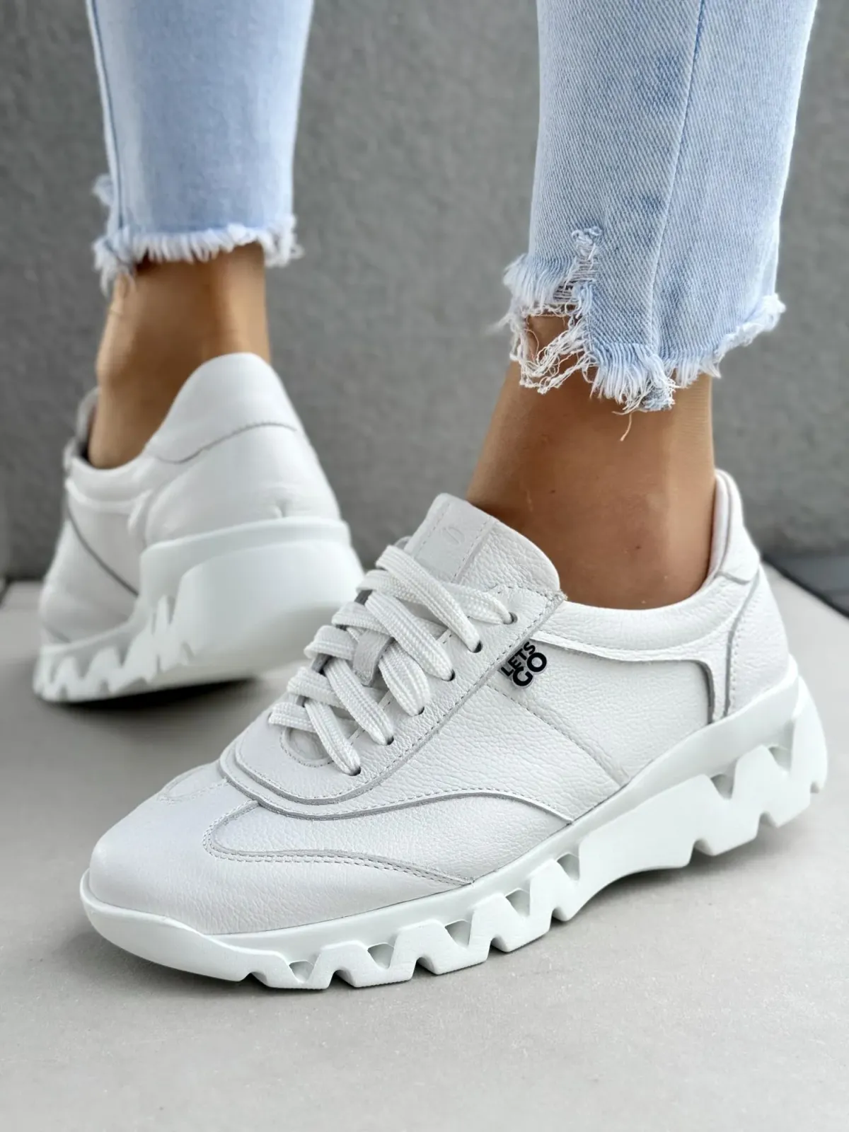 Sneakersy damskie OLEKSY ze skóry naturalnej Polskiej produkcji