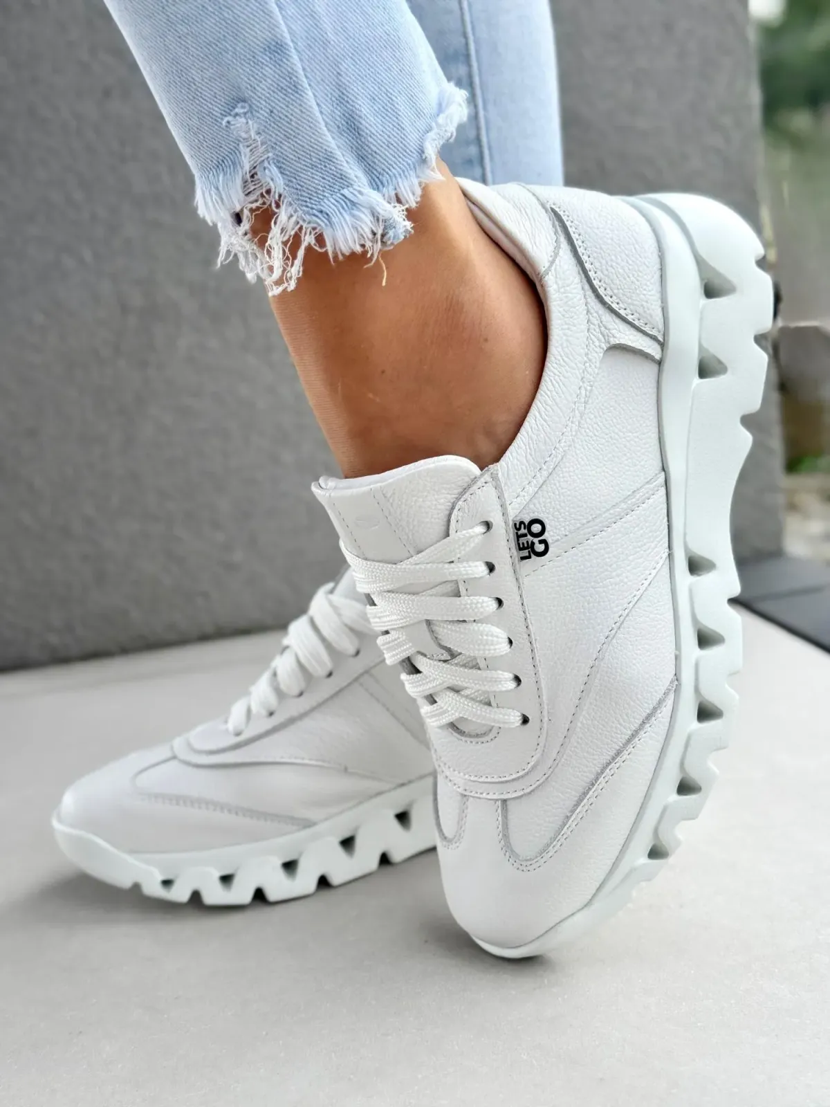 Sneakersy damskie OLEKSY ze skóry naturalnej Polskiej produkcji