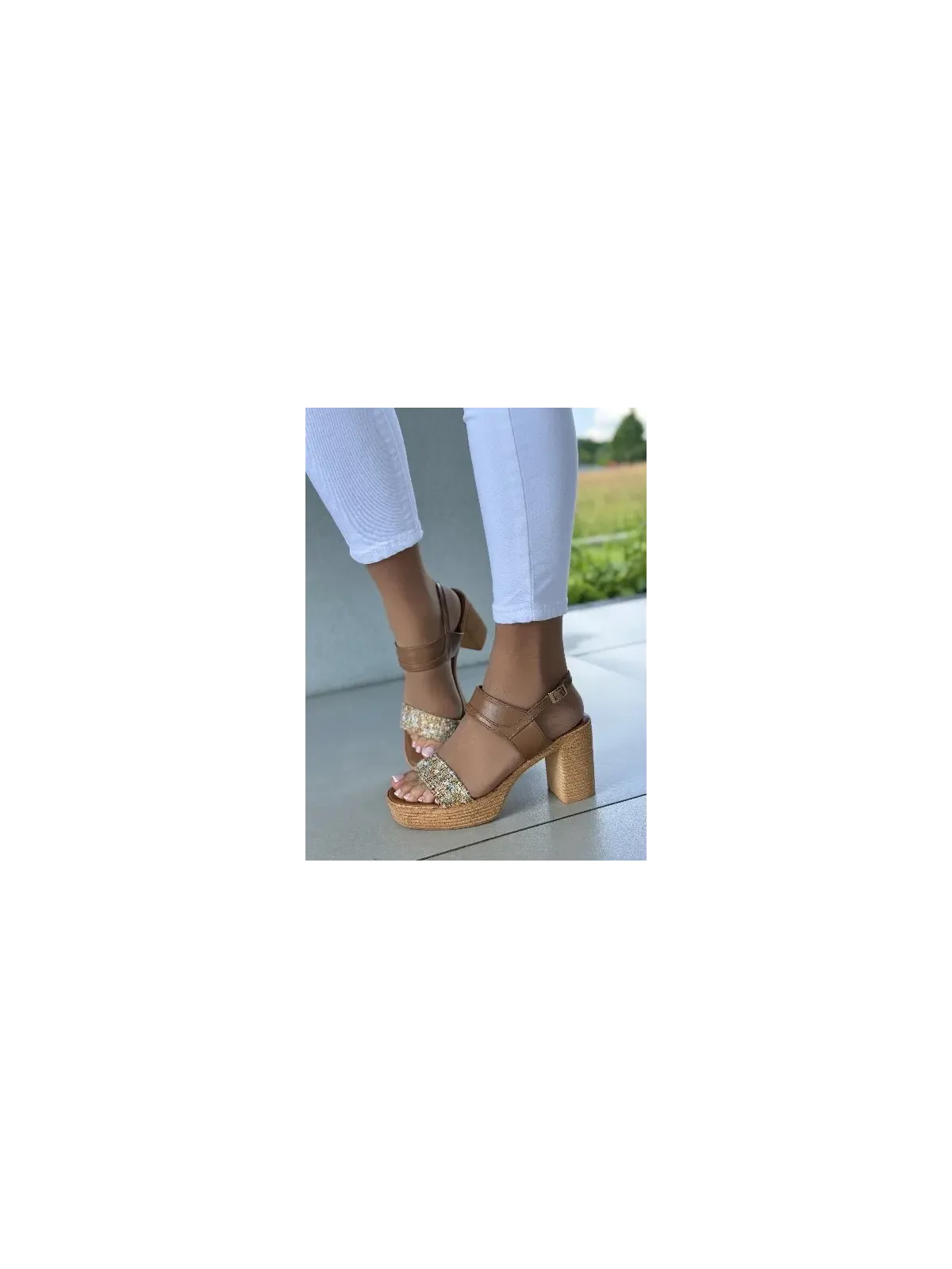 Sandałki damskie OLEKSY ze skóry naturalnej Polskiej produkcji