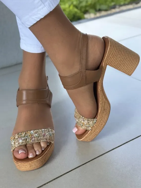 Sandałki damskie OLEKSY ze skóry naturalnej Polskiej produkcji