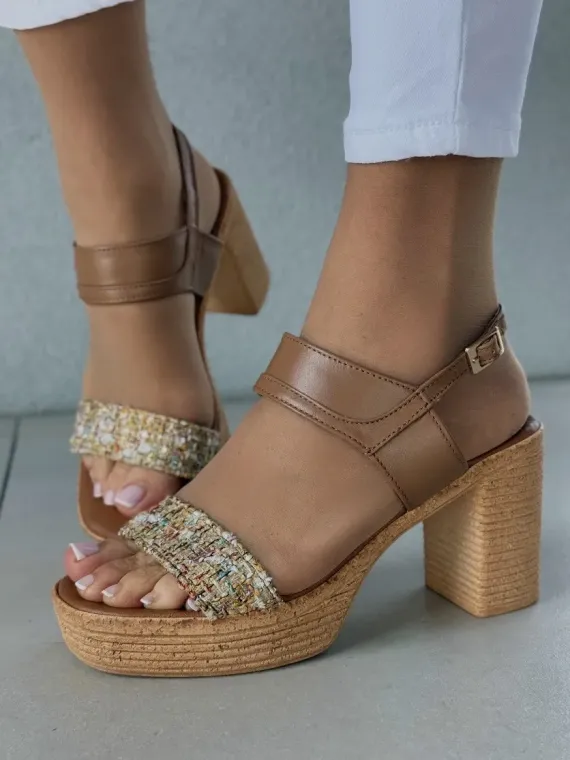 Sandałki damskie OLEKSY ze skóry naturalnej Polskiej produkcji