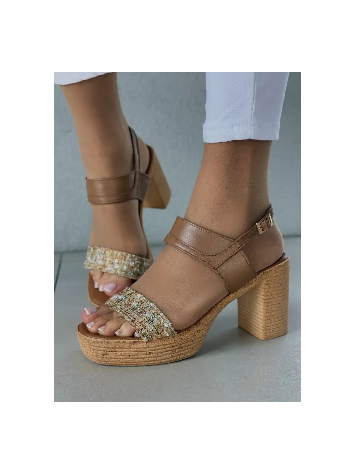 Sandałki damskie OLEKSY ze skóry naturalnej Polskiej produkcji