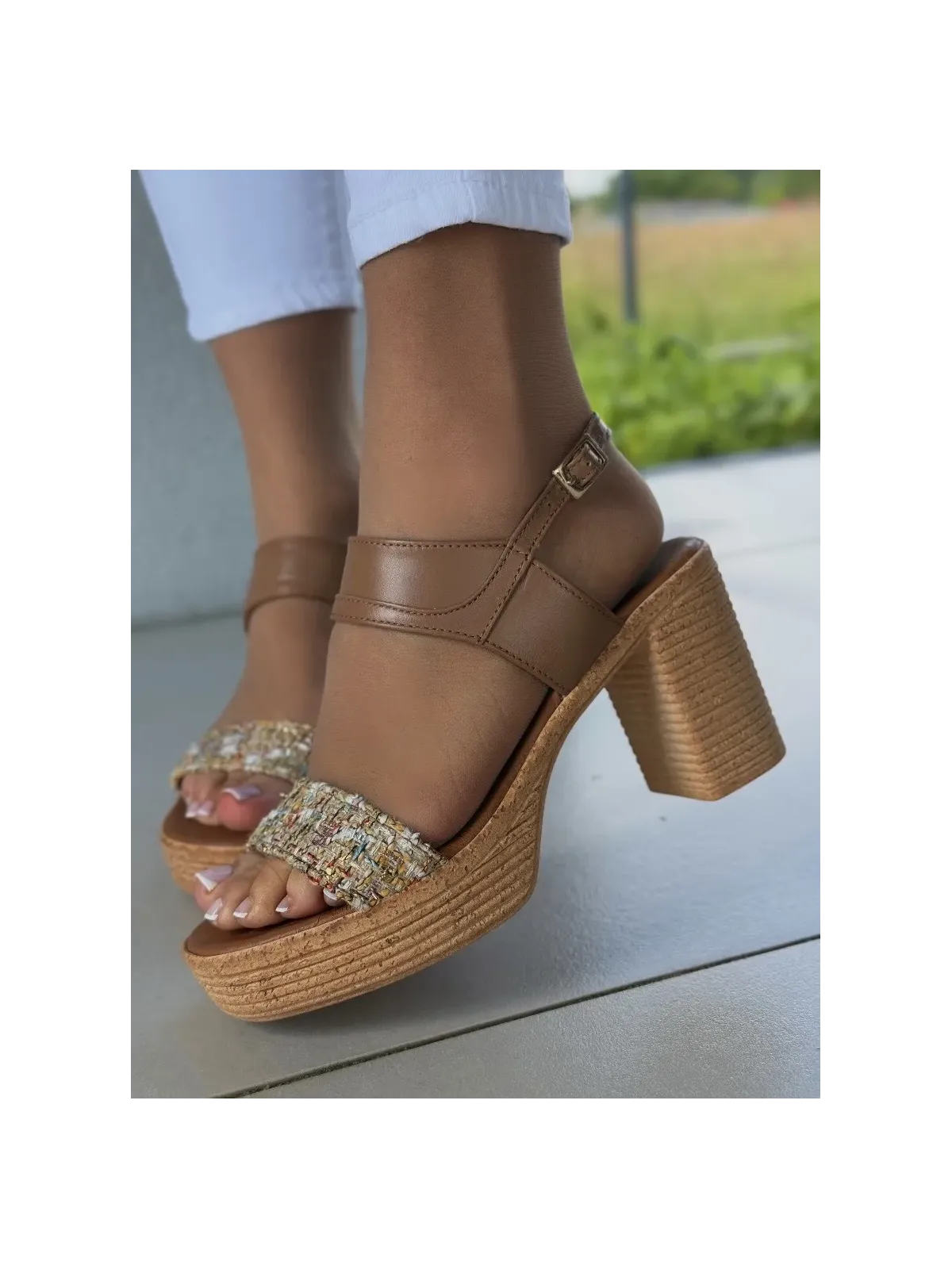 Sandałki damskie OLEKSY ze skóry naturalnej Polskiej produkcji