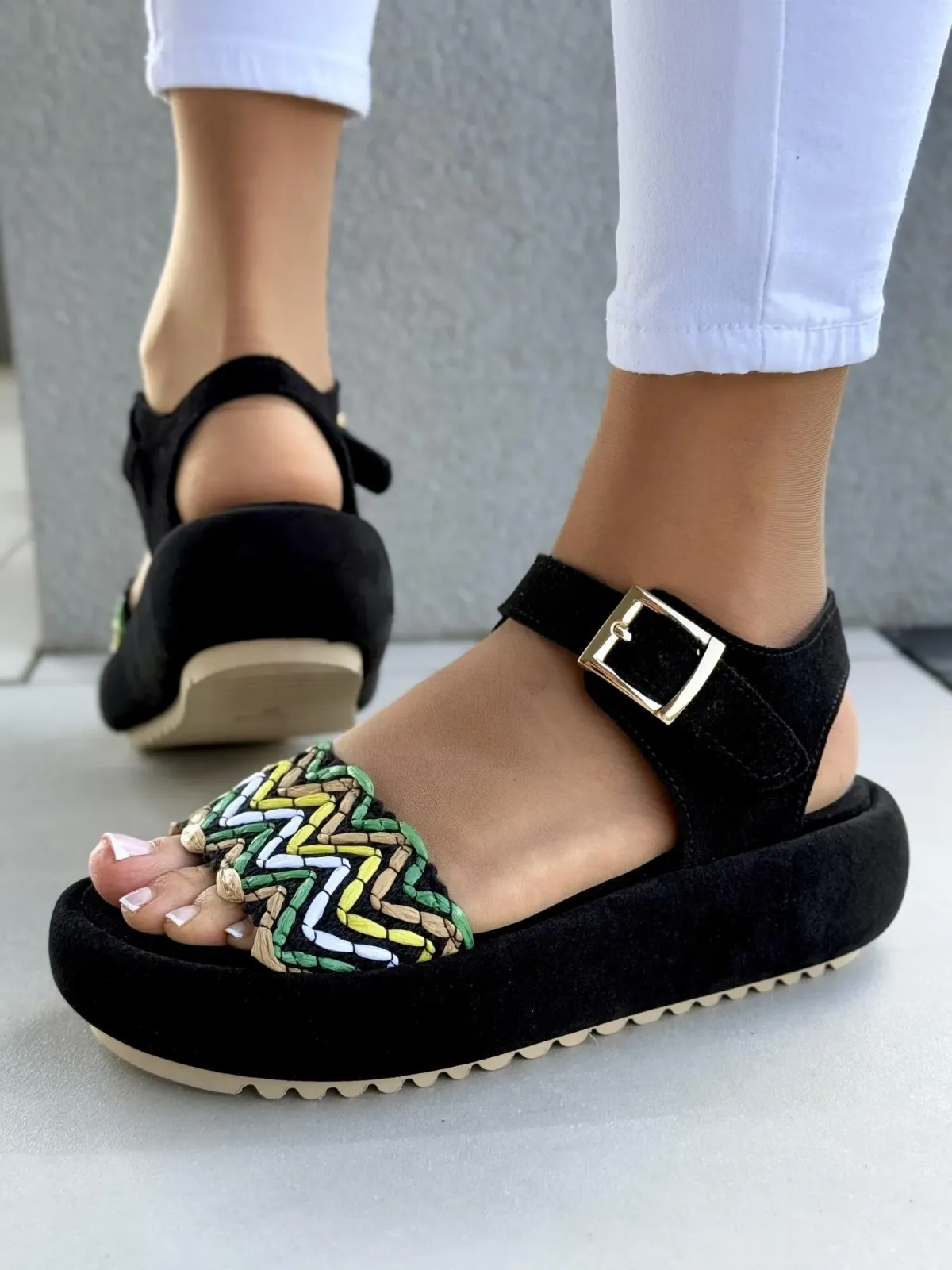 Sandałki damskie OLEKSY ze skóry naturalnej Polskiej produkcji