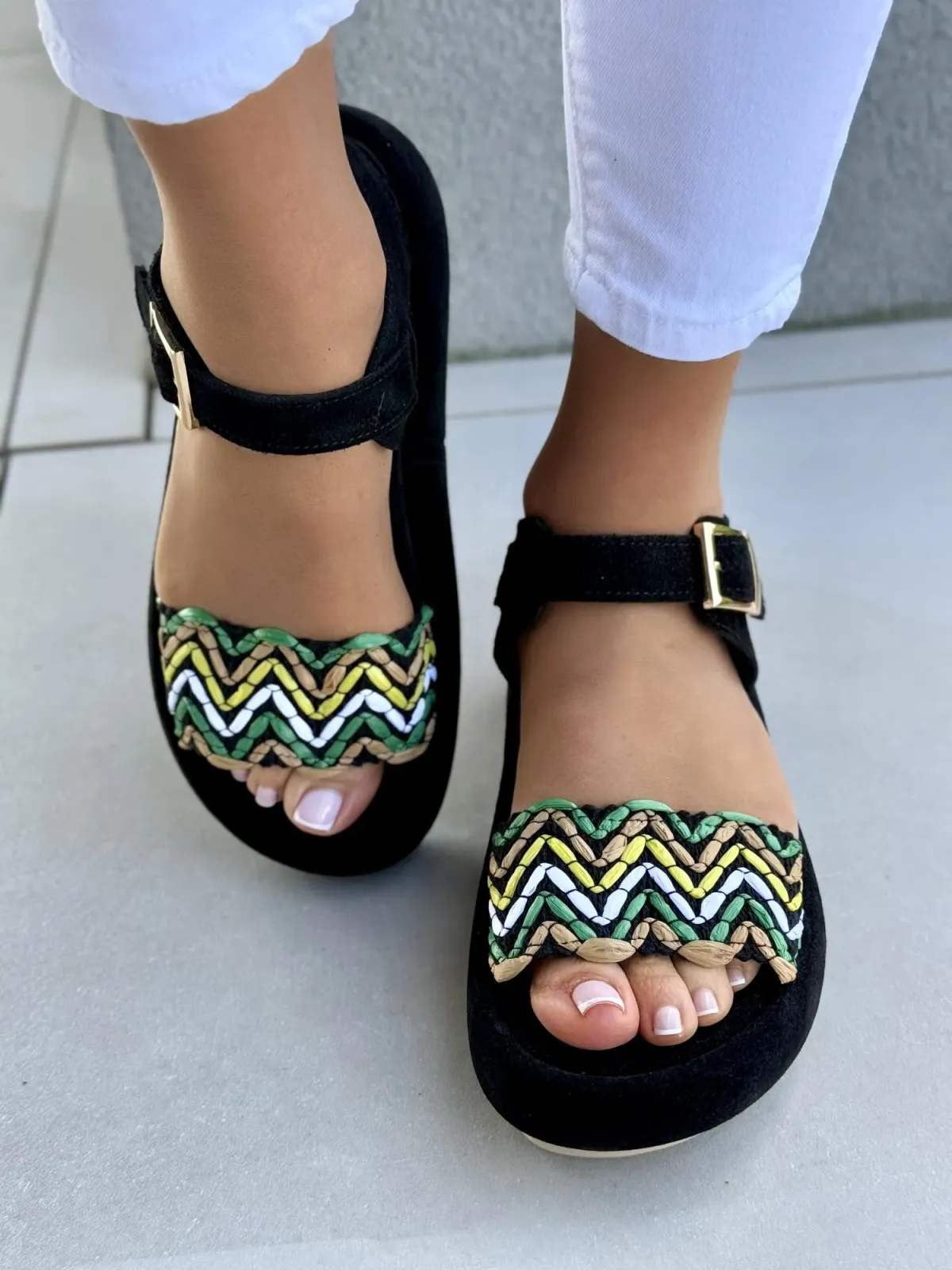 Sandałki damskie OLEKSY ze skóry naturalnej Polskiej produkcji