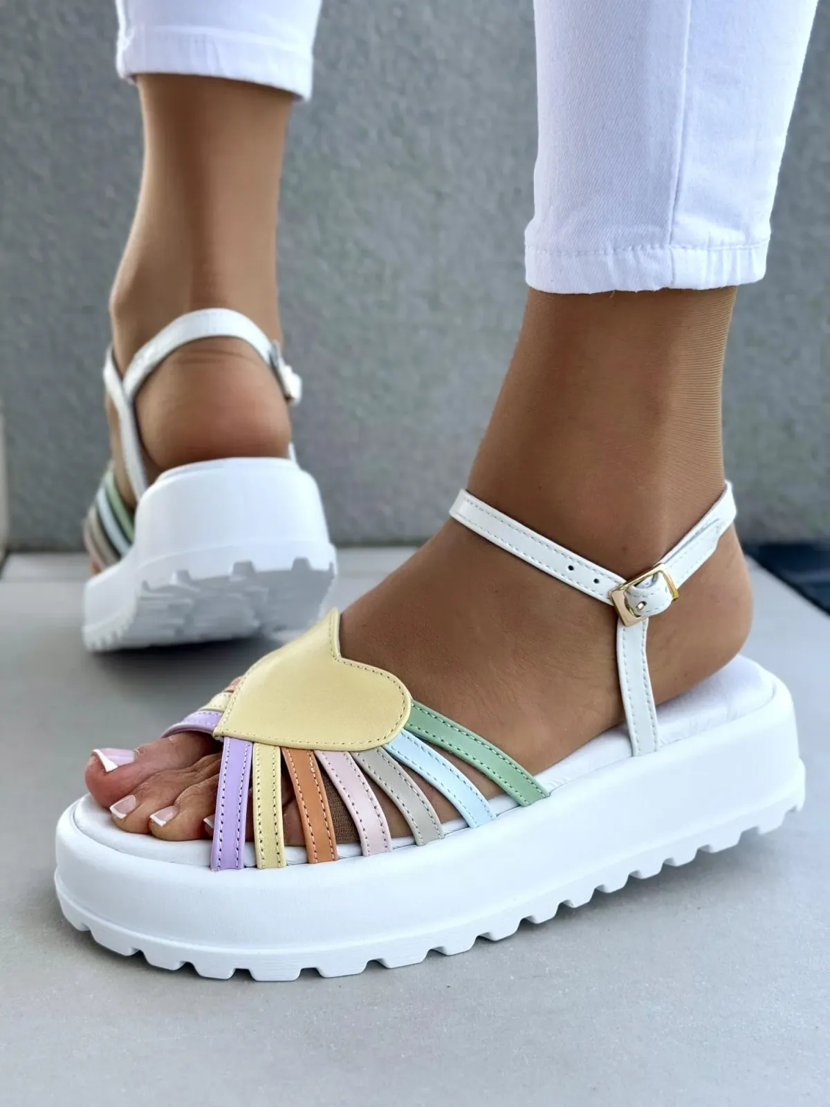 Sandałki damskie OLEKSY ze skóry naturalnej Polskiej produkcji