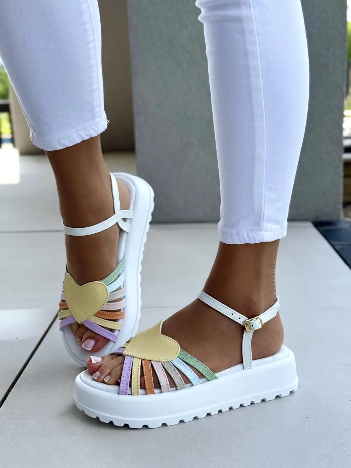 Sandałki damskie OLEKSY ze skóry naturalnej Polskiej produkcji