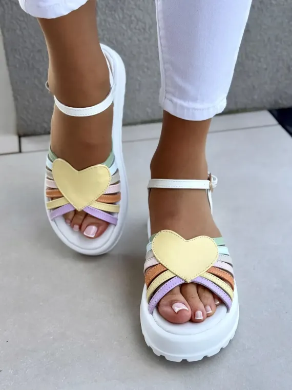 Sandałki damskie OLEKSY ze skóry naturalnej Polskiej produkcji