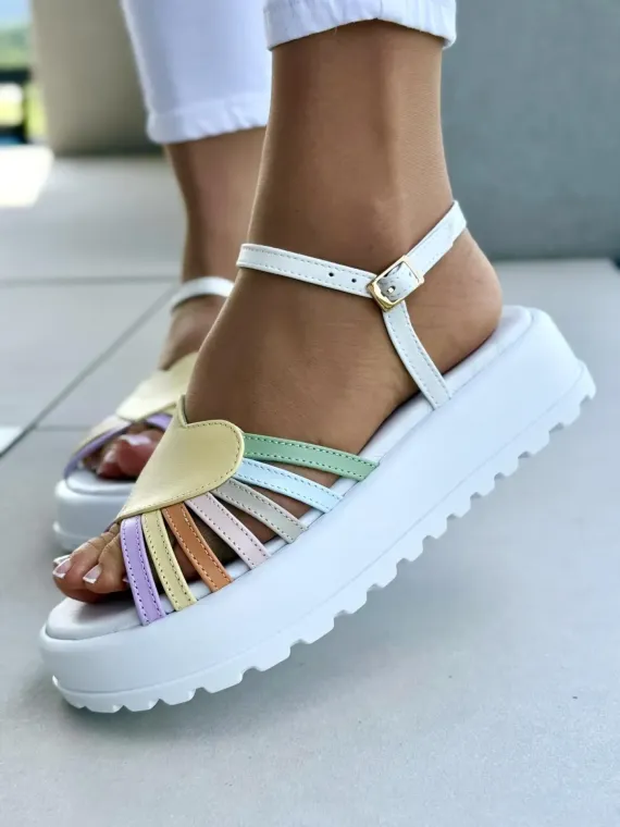 Sandałki damskie OLEKSY ze skóry naturalnej Polskiej produkcji