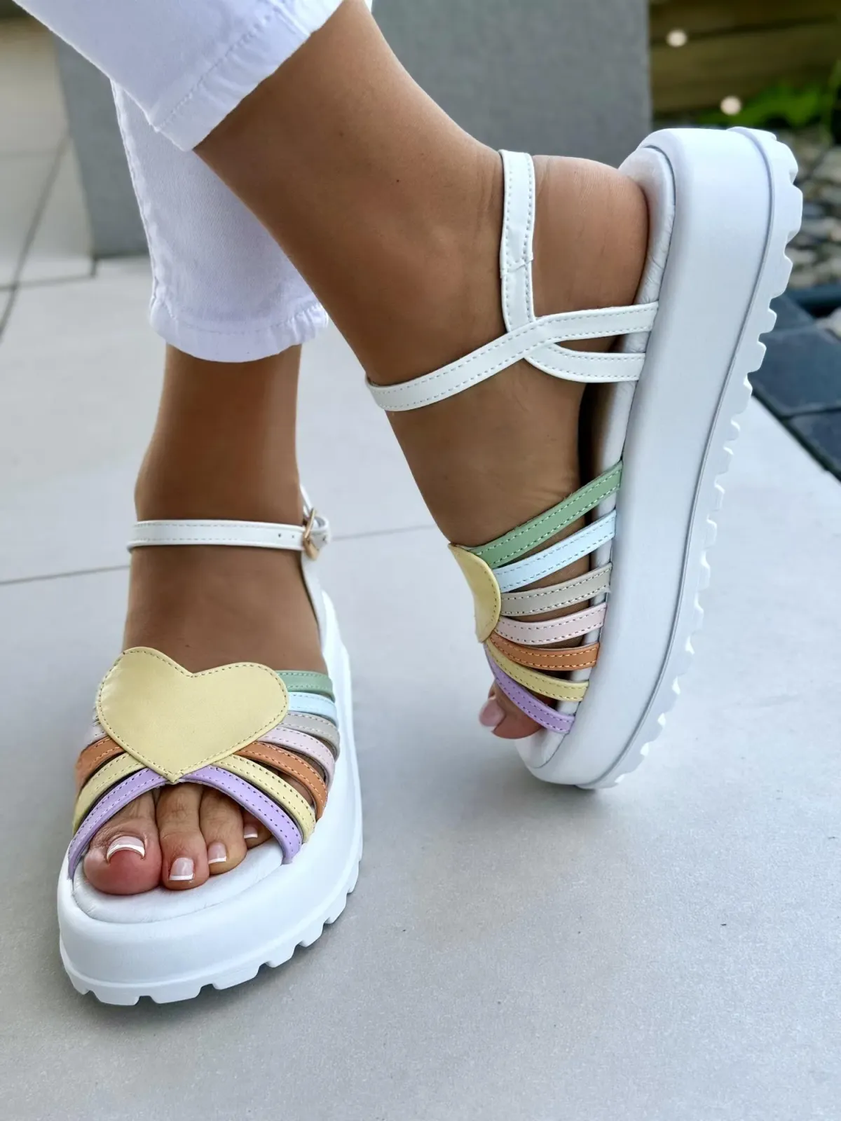 Sandałki damskie OLEKSY ze skóry naturalnej Polskiej produkcji