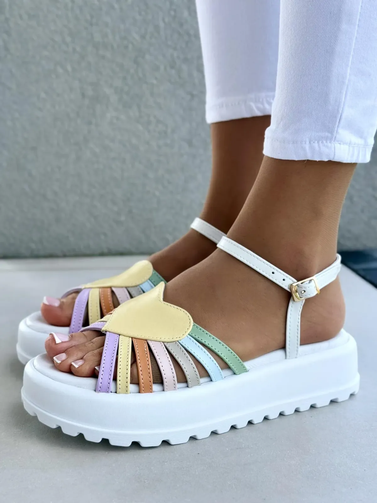 Sandałki damskie OLEKSY ze skóry naturalnej Polskiej produkcji