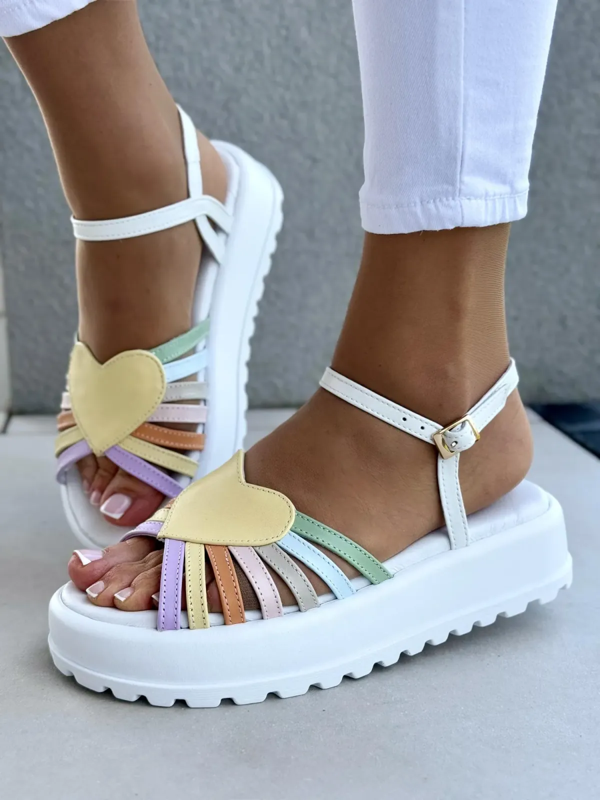 Sandałki damskie OLEKSY ze skóry naturalnej Polskiej produkcji