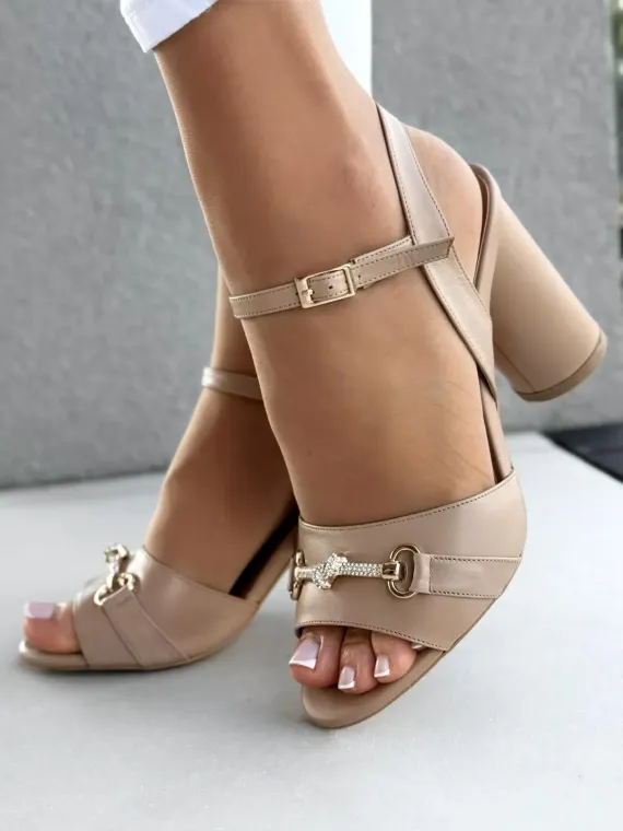 Sandałki damskie OLEKSY ze skóry naturalnej Polskiej produkcji