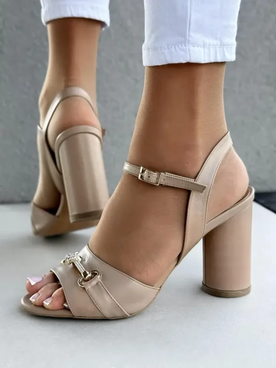 Sandałki damskie OLEKSY ze skóry naturalnej Polskiej produkcji