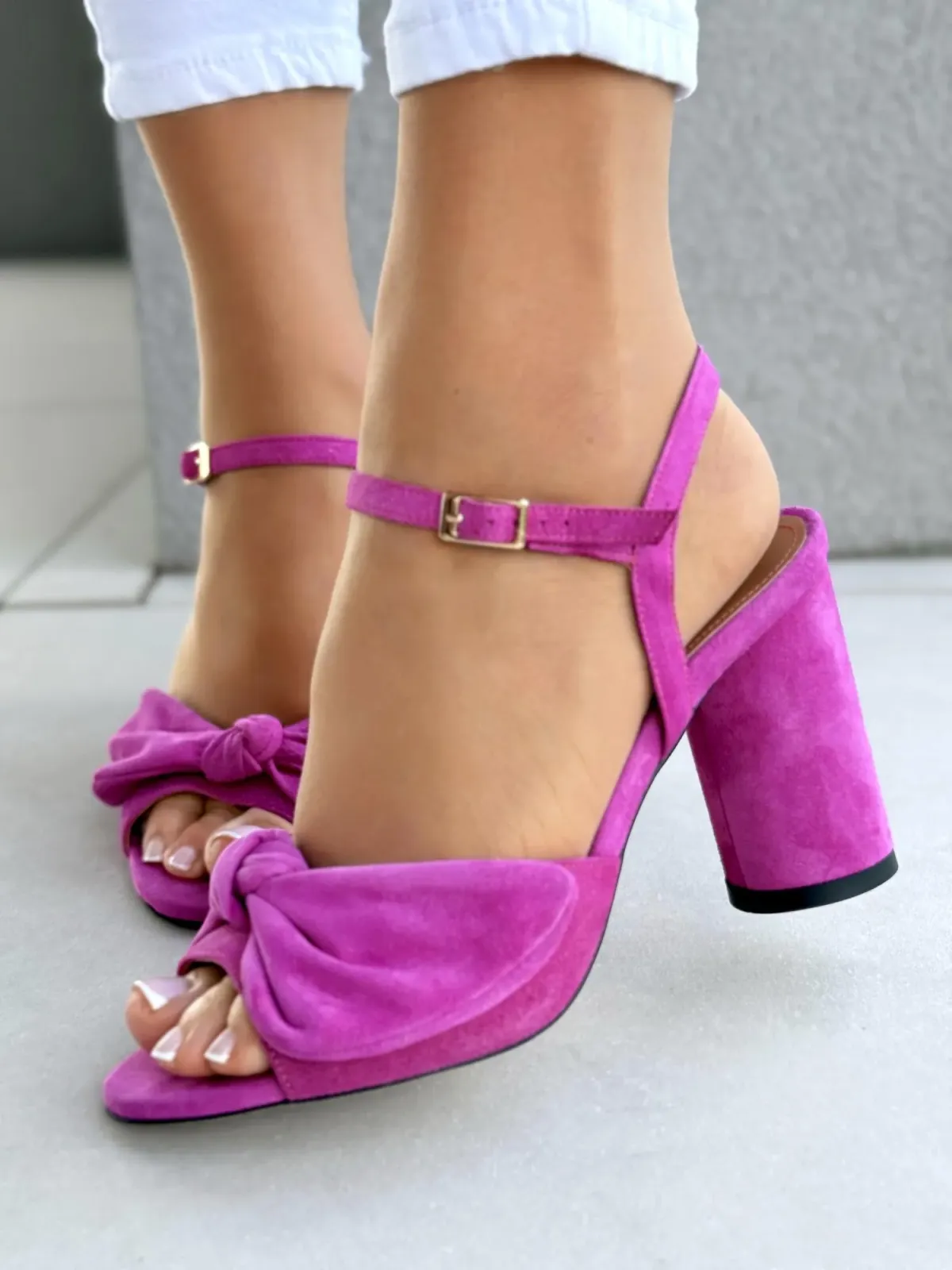 Sandałki damskie OLEKSY ze skóry naturalnej Polskiej produkcji