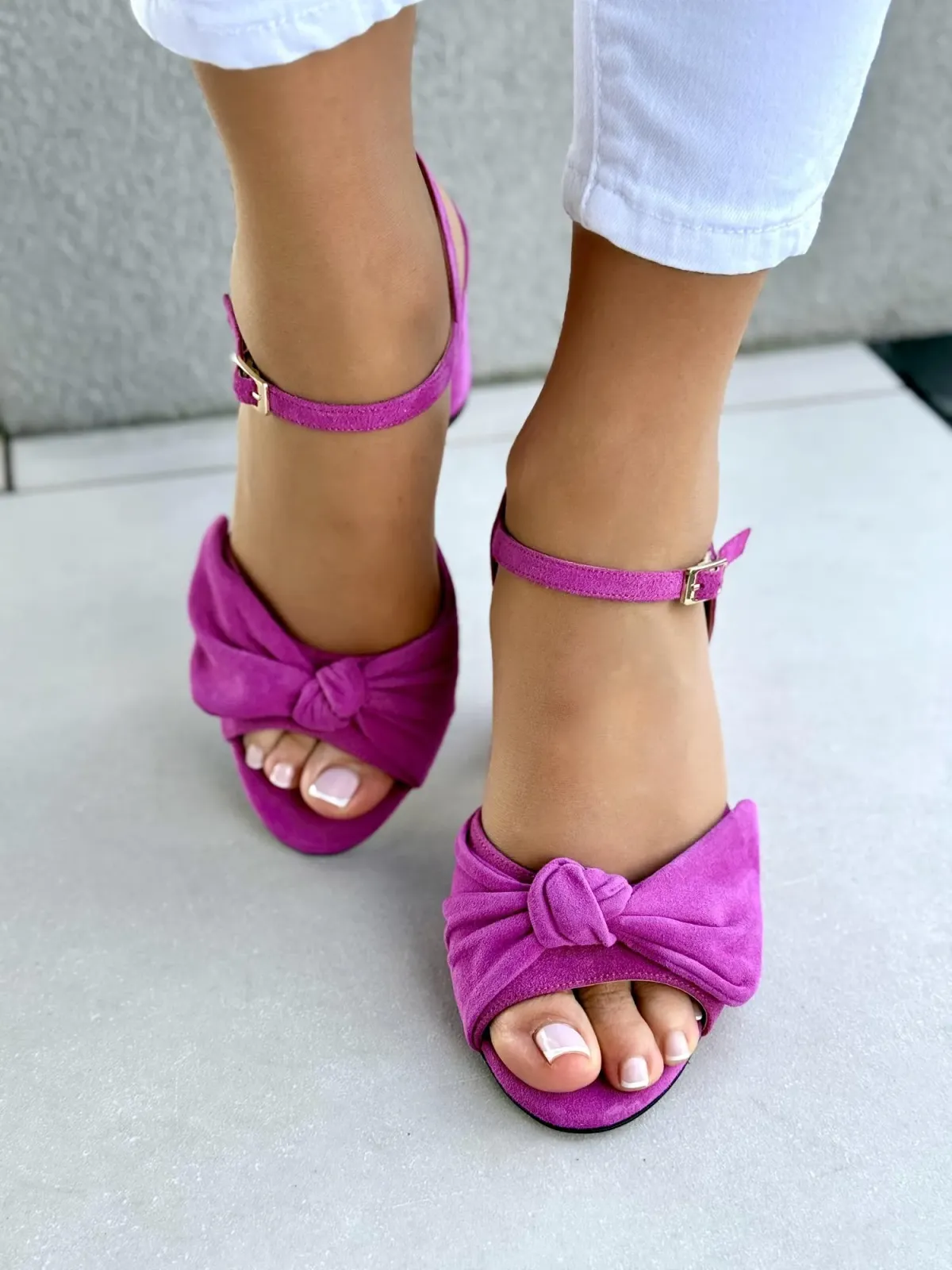 Sandałki damskie OLEKSY ze skóry naturalnej Polskiej produkcji