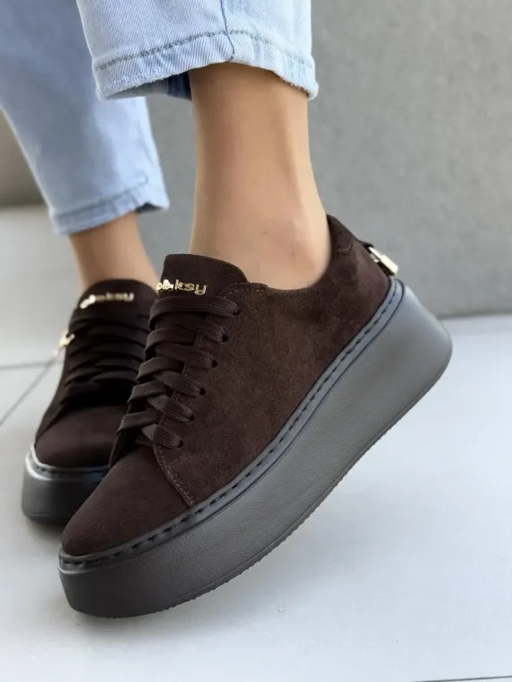 Sneakersy damskie OLEKSY ze skóry naturalnej Polskiej produkcji