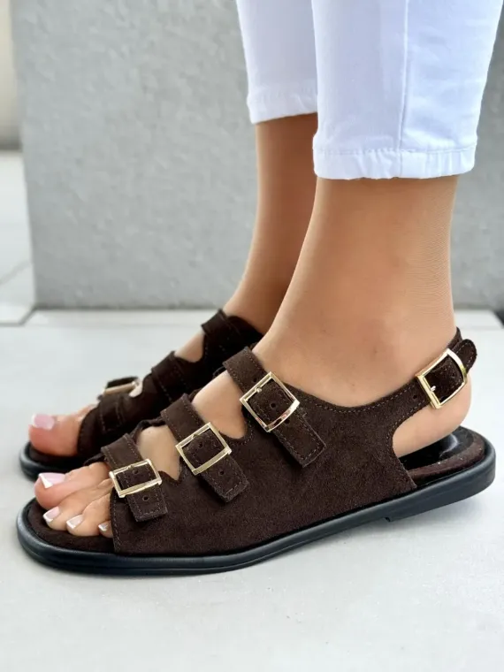 Sandałki damskie OLEKSY ze skóry naturalnej Polskiej produkcji