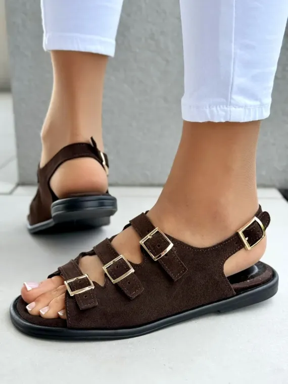 Sandałki damskie OLEKSY ze skóry naturalnej Polskiej produkcji