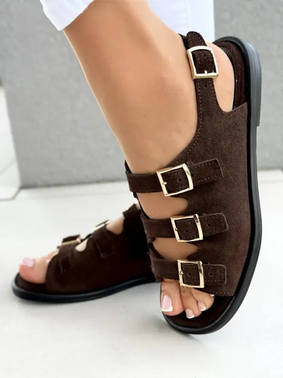 Sandałki damskie OLEKSY ze skóry naturalnej Polskiej produkcji