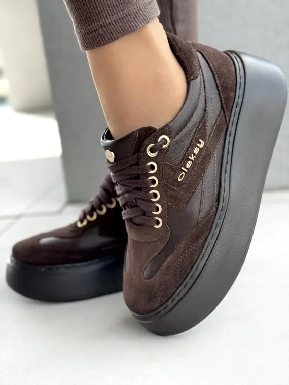 Sneakersy damskie OLEKSY ze skóry naturalnej Polskiej produkcji