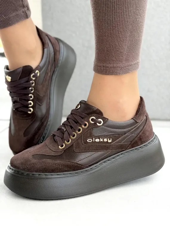 Sneakersy damskie OLEKSY ze skóry naturalnej Polskiej produkcji