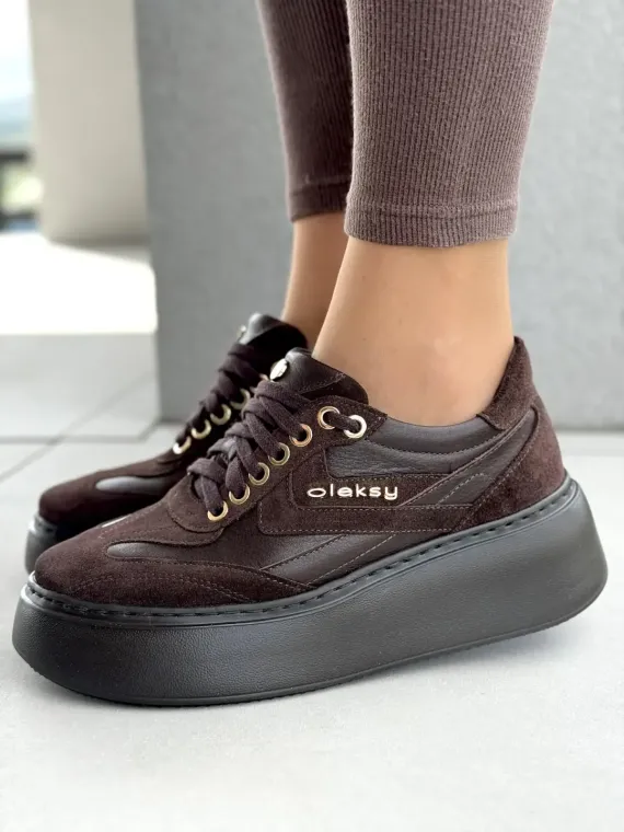 Sneakersy damskie OLEKSY ze skóry naturalnej Polskiej produkcji