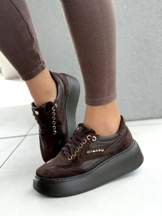 Sneakersy damskie OLEKSY ze skóry naturalnej Polskiej produkcji