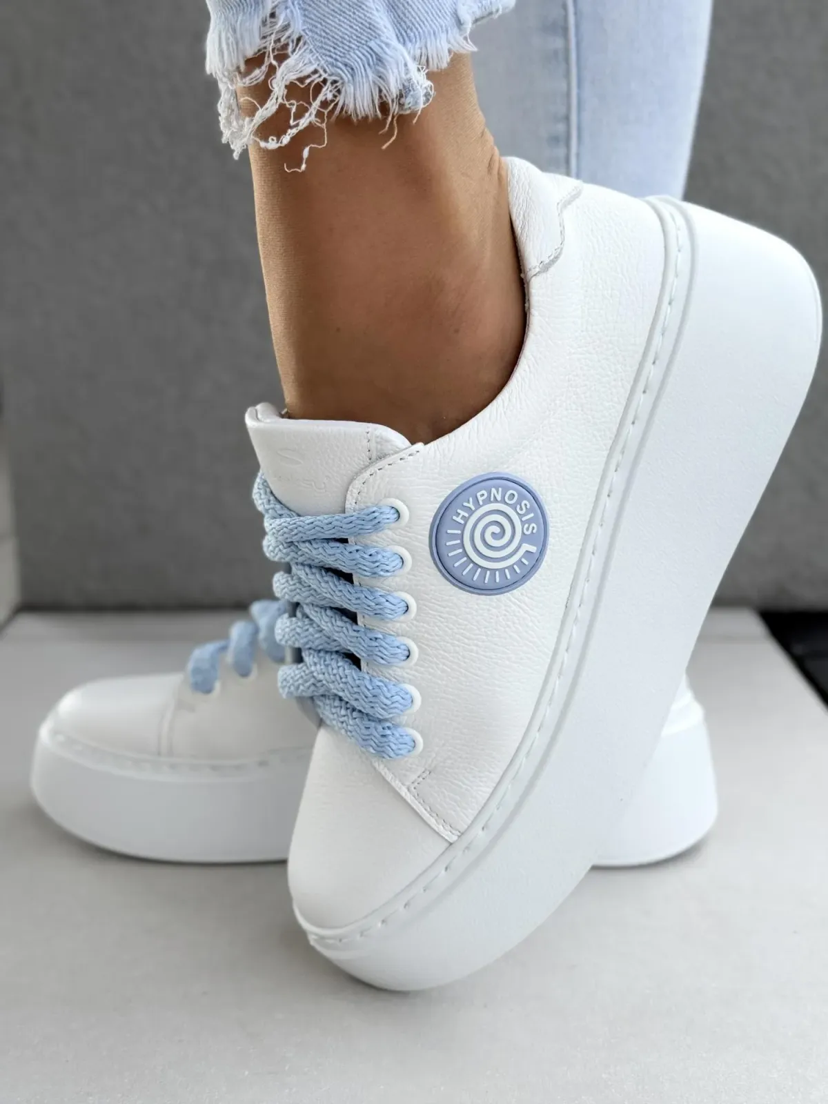 Sneakersy damskie OLEKSY ze skóry naturalnej Polskiej produkcji