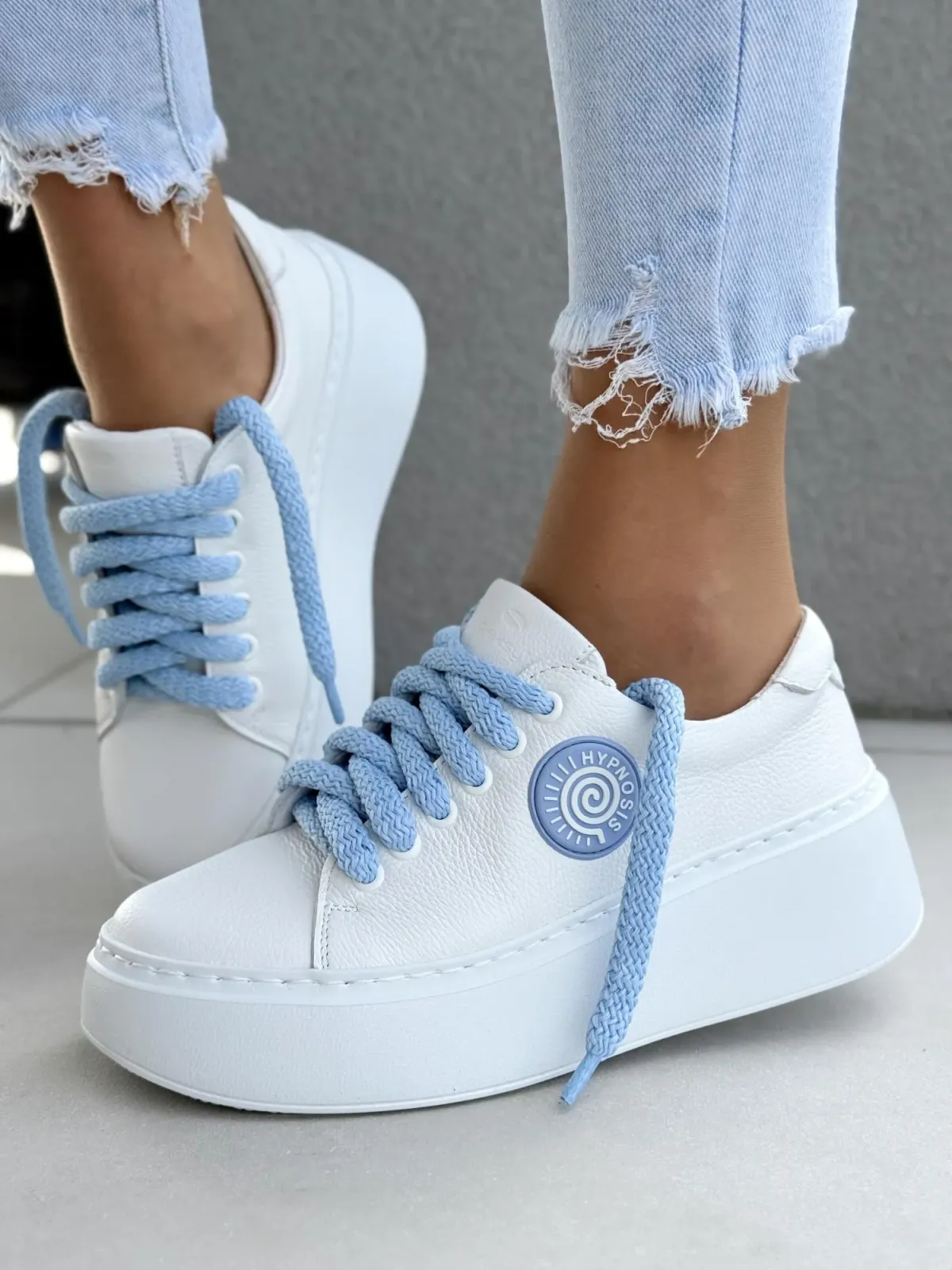 Sneakersy damskie OLEKSY ze skóry naturalnej Polskiej produkcji