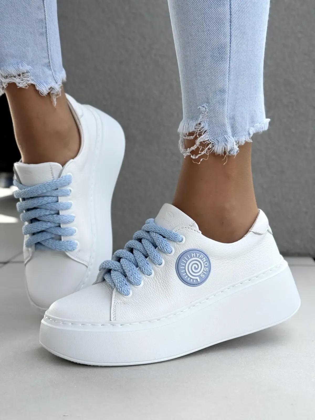 Sneakersy damskie OLEKSY ze skóry naturalnej Polskiej produkcji