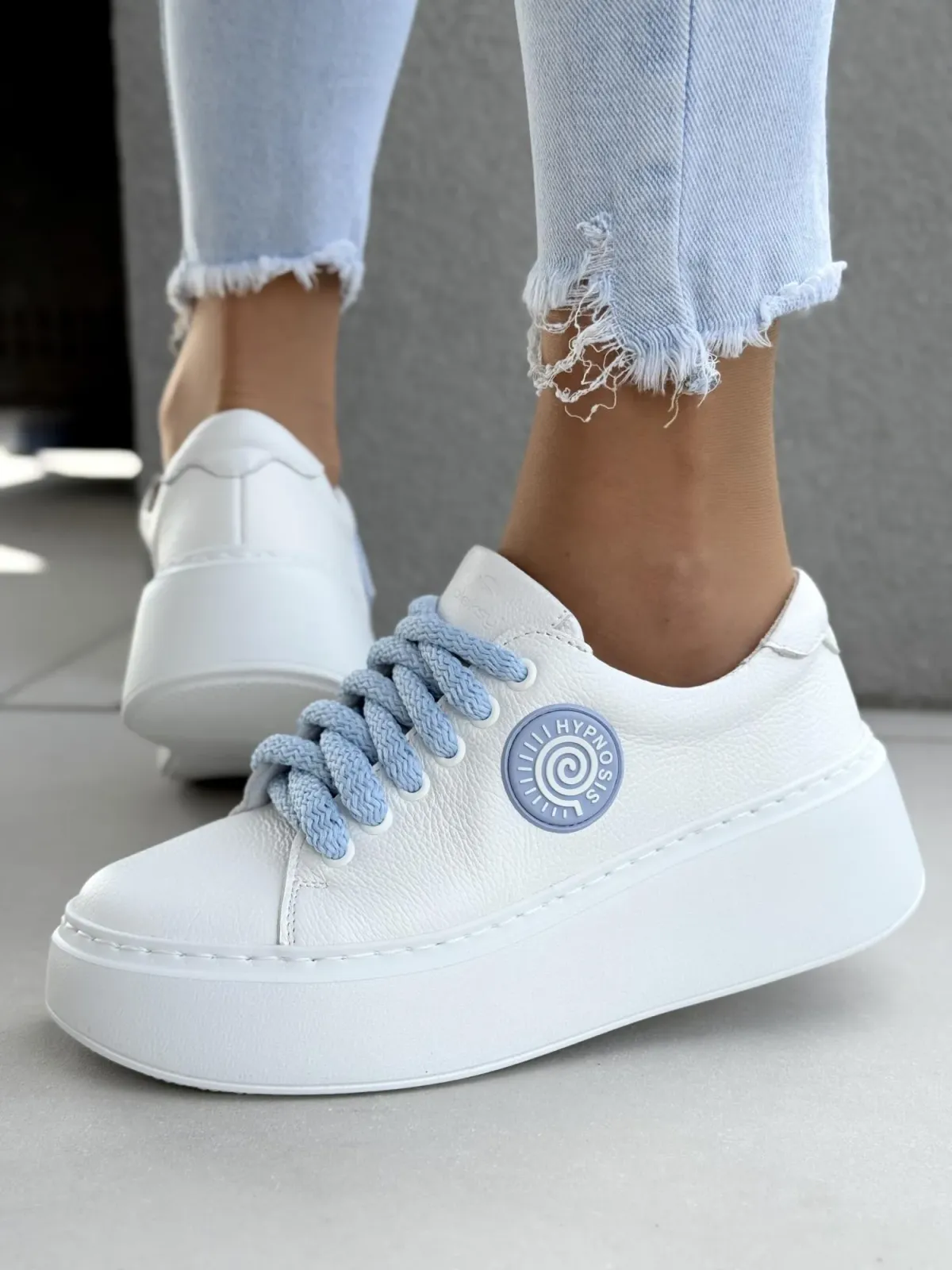 Sneakersy damskie OLEKSY ze skóry naturalnej Polskiej produkcji