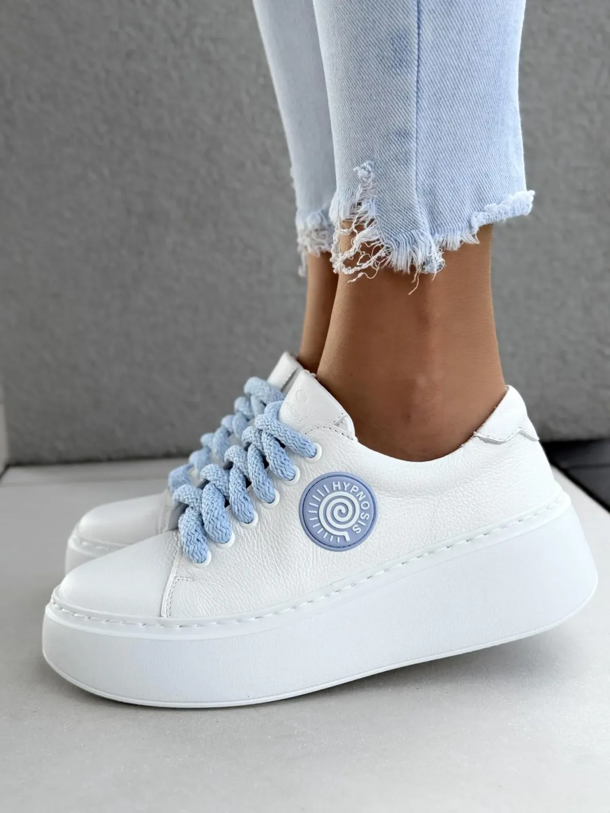 Sneakersy damskie OLEKSY ze skóry naturalnej Polskiej produkcji