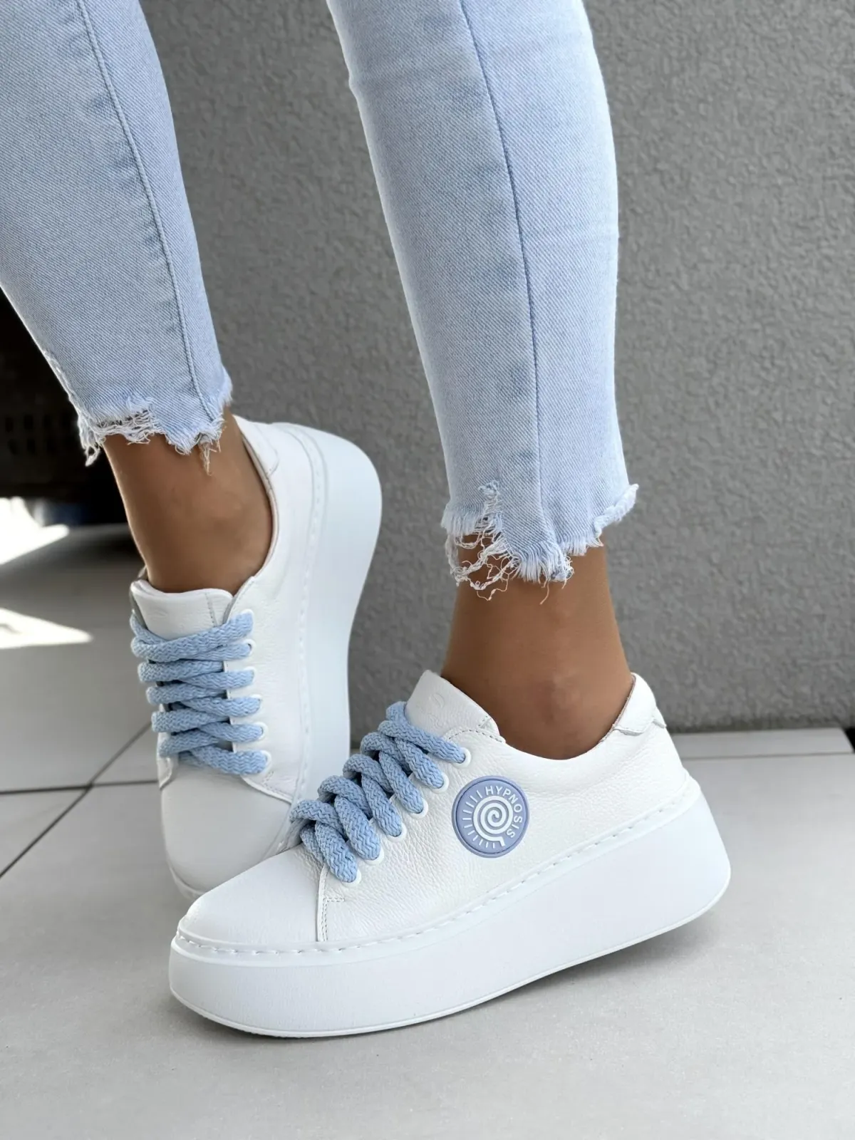 Sneakersy damskie OLEKSY ze skóry naturalnej Polskiej produkcji