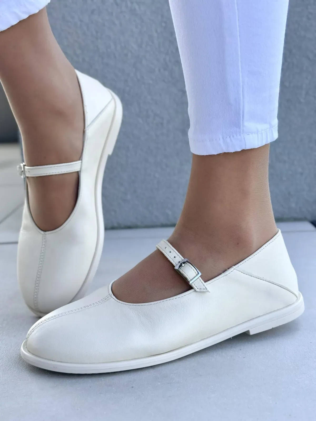 Balerinki ze skóry naturalnej OLEKSY Polskiej produkcji