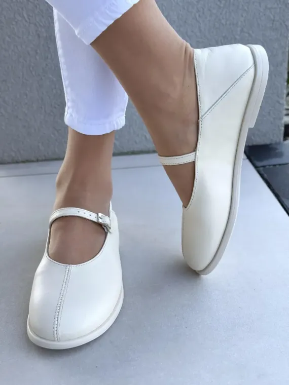 Balerinki ze skóry naturalnej OLEKSY Polskiej produkcji