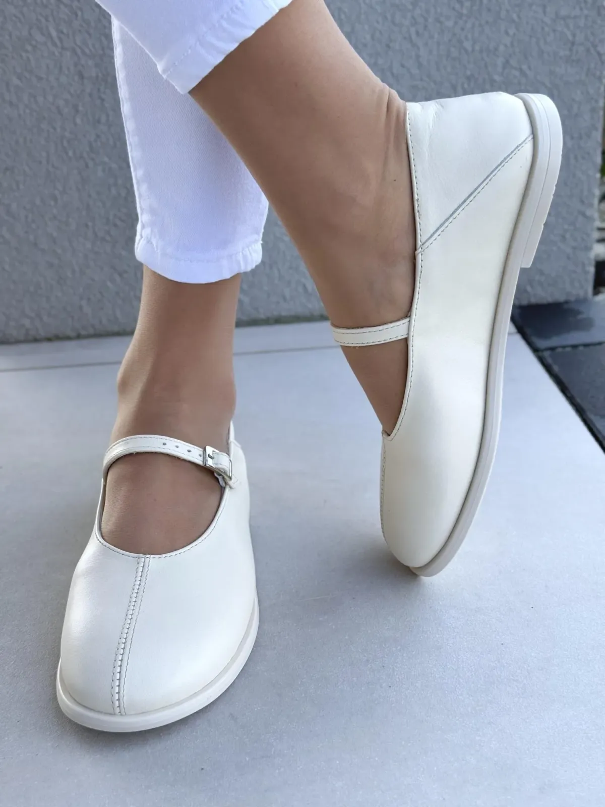 Balerinki ze skóry naturalnej OLEKSY Polskiej produkcji