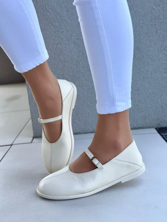 Balerinki ze skóry naturalnej OLEKSY Polskiej produkcji