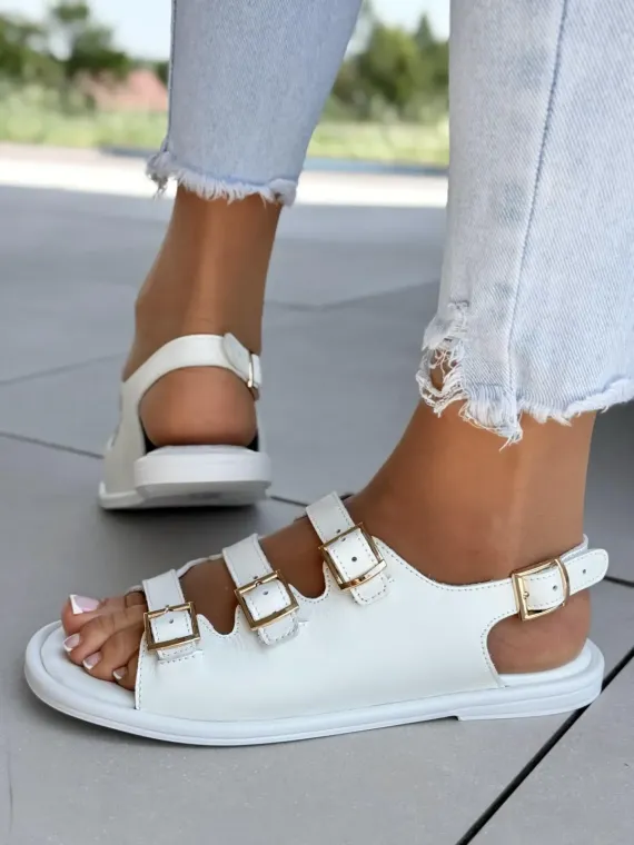 Sandałki damskie OLEKSY ze skóry naturalnej Polskiej produkcji