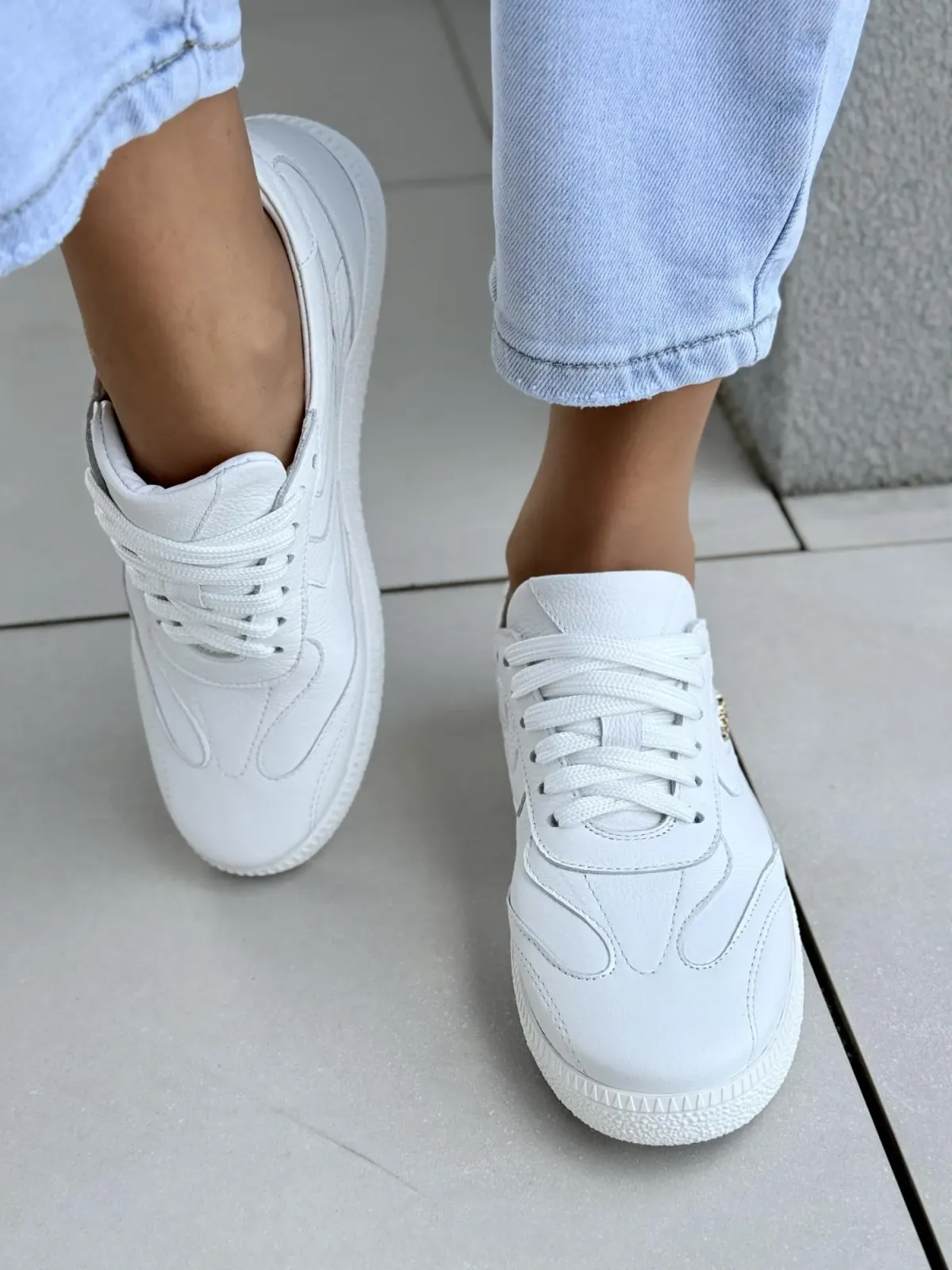 Sneakersy damskie OLEKSY ze skóry naturalnej Polskiej produkcji