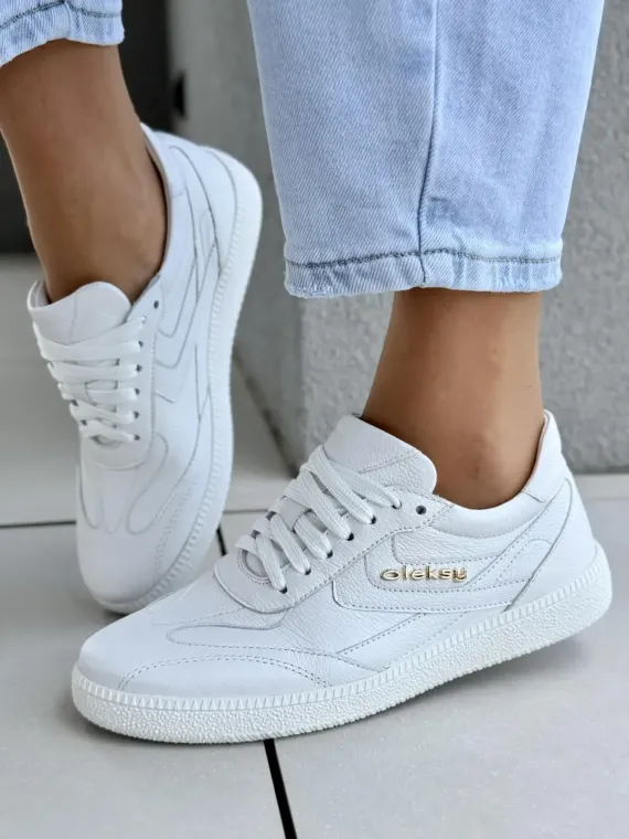 Sneakersy damskie OLEKSY ze skóry naturalnej Polskiej produkcji