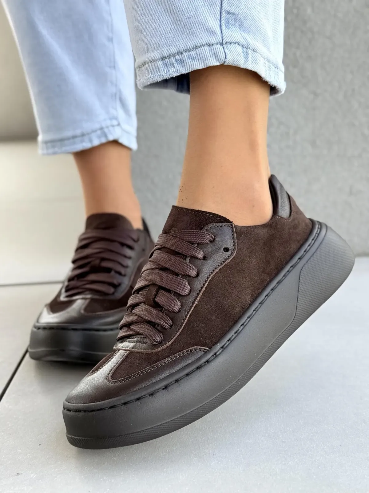 Sneakersy damskie OLEKSY ze skóry naturalnej Polskiej produkcji