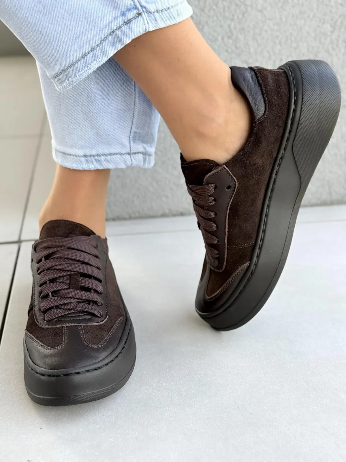 Sneakersy damskie OLEKSY ze skóry naturalnej Polskiej produkcji